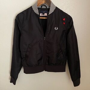 Fred Perry Amy Winehouse black checker bomber jacket